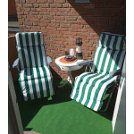 Garden Sun Lounger Outdoor Patio Cushion Chair Set 2 Adjustable Recliner Day Bed
