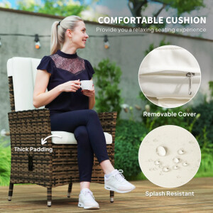 Large Rattan Chair Garden Reclining Sun Lounger Wicker Patio Lounge Cushion Seat - Image 4