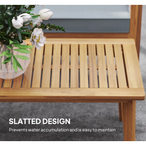 Wooden Garden Furniture Set 4pc Seater Cushion Sofa Chair Patio Love Seat Table - Image 3
