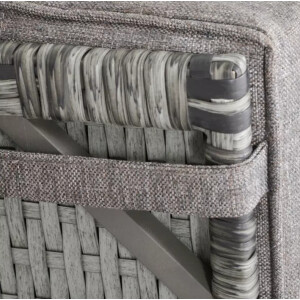 Rattan Bistro Set Outdoor Patio Furniture Large Recliner Sofa Chair Lounge Table - Image 10