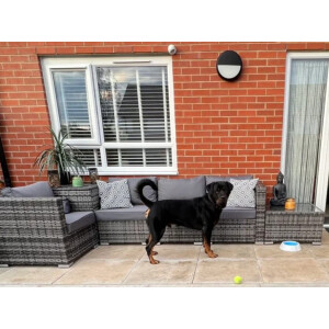 Grey Rattan Furniture Set Outdoor Patio Conservatory Corner Sofa Storage Table - Image 4