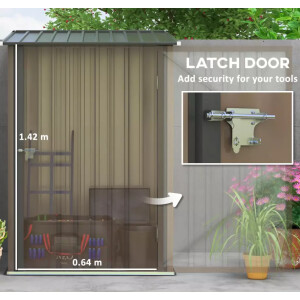 Metal Storage Shed Outdoor Garden Small Lock Tool Cabinet Utility Patio Box Unit - Image 6