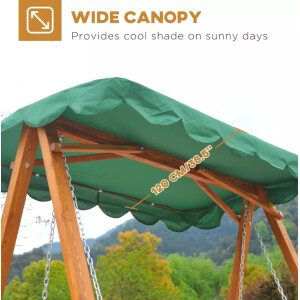 Large Garden Swing Chair Outdoor Patio Furniture 3 Seater Bench Canopy Hammock - Image 5