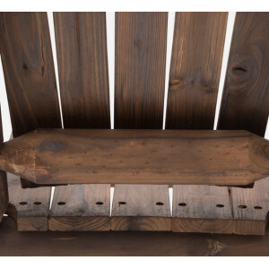 Wooden Garden Bench Rustic Patio Companion Set 2 Chairs Table Park Love Seat - Image 8