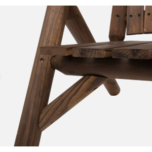 Wooden Garden Bench Rustic Patio Companion Set 2 Chairs Table Park Love Seat - Image 9