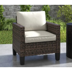 Rattan Sofa Chair Wicker Patio Furniture Garden Cushions Seat Armchair Seater