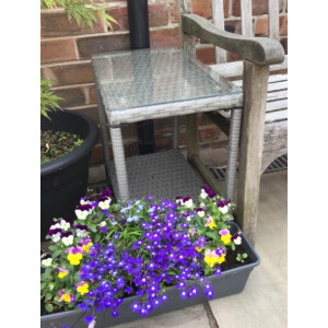 Rattan Bistro Set Garden Patio Furniture 2 Chairs Cushions Wicker Coffee Table - Image 3