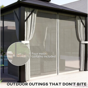 Metal Garden Gazebo Outdoor Patio Canopy Heavy Duty Structure Sun Shade Shelter - Image 6
