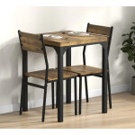 Small Table and 2 Chairs Rustic Kitchen Space Dining Breakfast Furniture Set