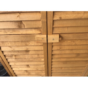 Wooden Garden Shed Tall Storage Utility Box Cabinet 2 Door Cupboard Tool Unit - Image 3