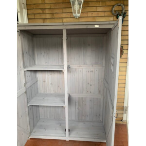 Large Garden Shed Wooden Storage Box 2 Door Cabinet Tool Shelving Unit Cupboard - Image 3