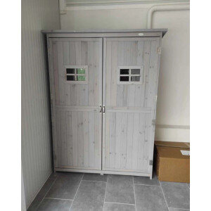 Large Garden Shed Wooden Storage Box 2 Door Cabinet Tool Shelving Unit Cupboard - Image 4