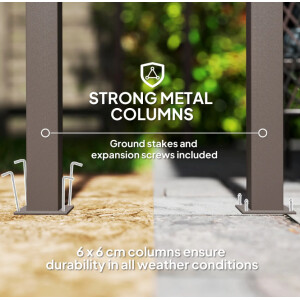 Small Garden Pergola Outdoor Metal Patio Lean To Wall Canopy Gazebo Structure - Image 7