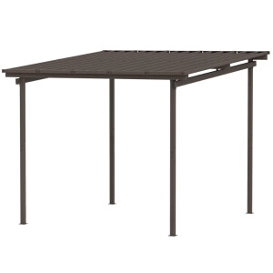 Small Garden Pergola Outdoor Metal Patio Lean To Wall Canopy Gazebo Structure - Image 8