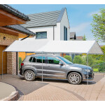 Car Port Shelter Outdoor Carport Sun Shade Canopy Garage Tent Metal Awning Shed