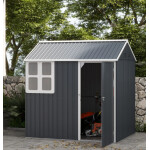 Metal Garden Shed Outdoor Storage Unit Utility Tool Bike Lock Door Walk In House