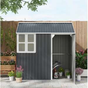 Metal Garden Shed Outdoor Storage Unit Utility Tool Bike Lock Door Walk In House - Image 5