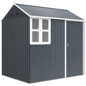 Metal Garden Shed Outdoor Storage Unit Utility Tool Bike Lock Door Walk In House - Image 9