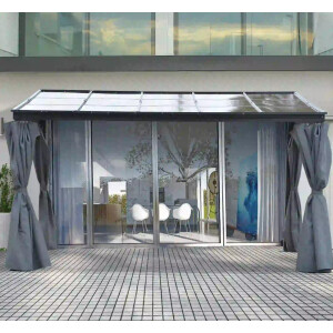 Outdoor Wall Pergola Large Gazebo Structure Aluminium Pavilion Sun Shade Shelter - Image 11