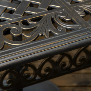 Cast Aluminium Garden Furniture Large Metal Dining Set Patio Table Cushion Chair - Image 7