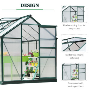 Large Garden Greenhouse Outdoor Metal Gardening Walk In Garden Plants Grow House - Image 7