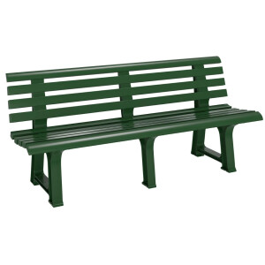 Plastic Garden Bench Large 3 Seater Patio Furniture Outdoor Park Deck Chair Seat - Image 3