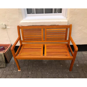 Small Garden Bench Wooden Patio Furniture 2 Seater Chair Outdoor Park Deck Seat - Image 3