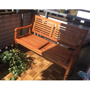Small Garden Bench Wooden Patio Furniture 2 Seater Chair Outdoor Park Deck Seat - Image 6