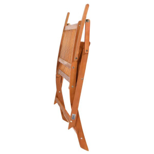 Folding Garden Bench Rustic Wooden Patio Furniture Small 2 Seater Deck Chair - Image 3