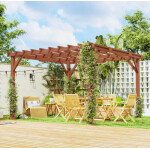 Large Pergola Canopy Wooden Garden Plant Trellis Structure Kit Patio Sun Shade