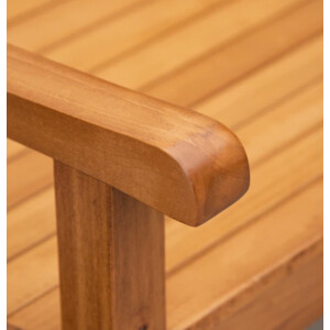 Wooden Garden Bench Small Patio Furniture 2 Seater Outdoor Park Deck Love Chair - Image 7
